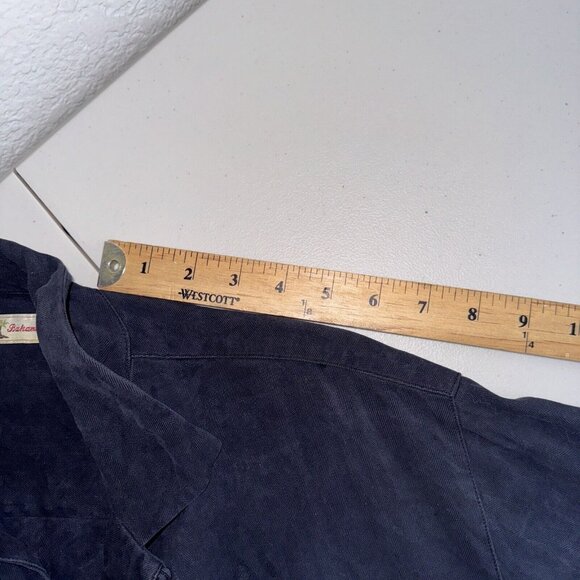 Tommy Bahama Button Up Shirt Mens Small Black Short Sleeve‎ - Picture 11 of 12